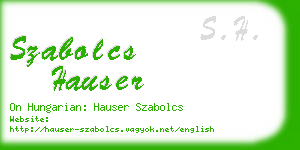 szabolcs hauser business card